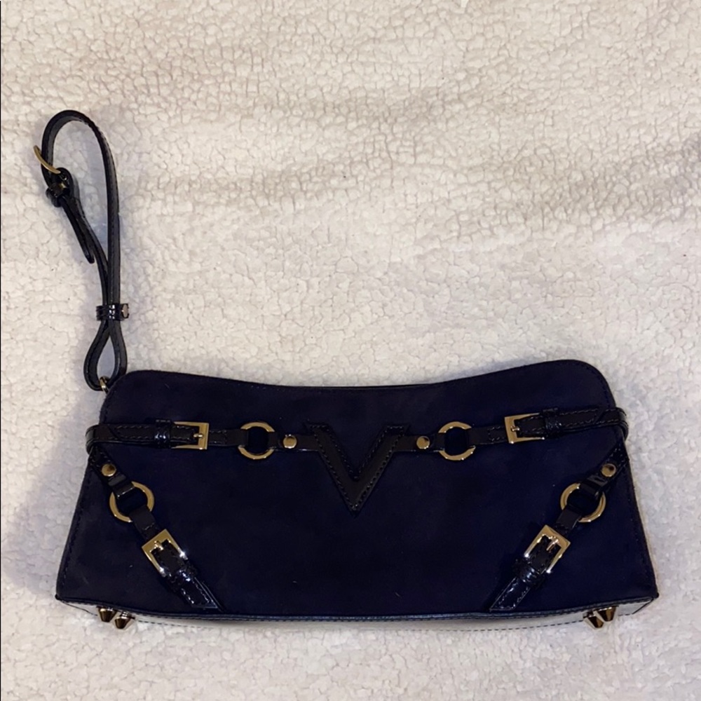 Via Spiga Purple Large Wristlet Clutch